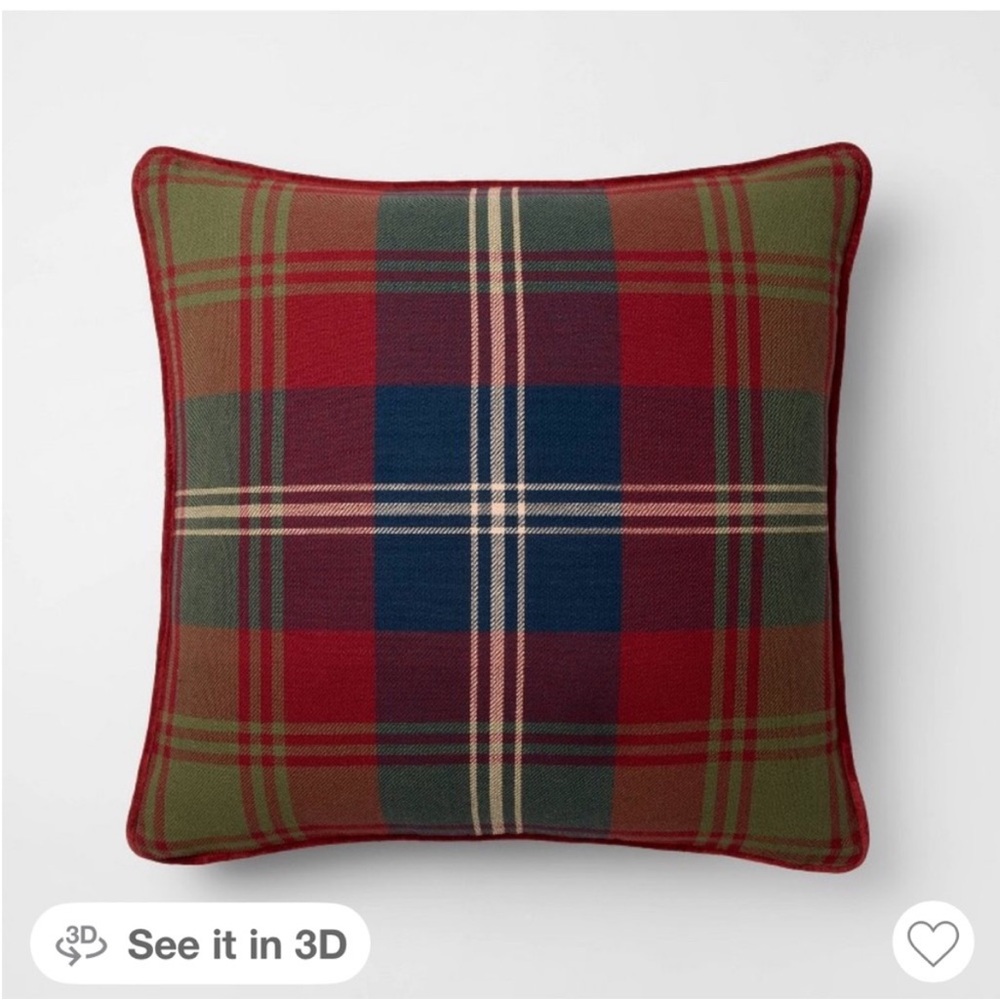 Studio McGee24” x 24” Tartan  Plaid Accent Pillow - Red, Green, Blue